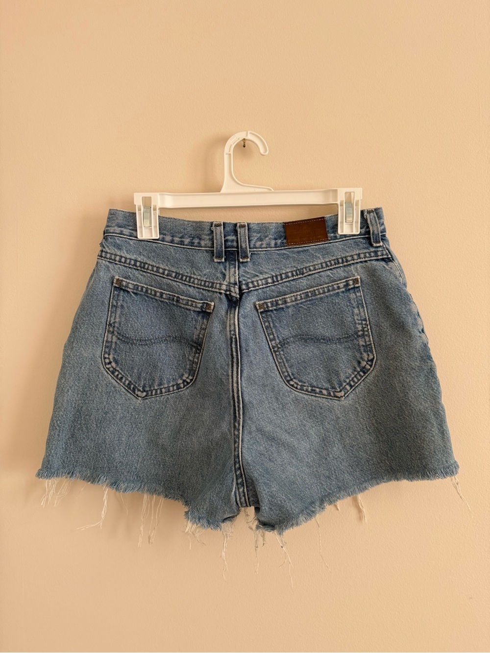 Lee Light Blue Frayed Hem Denim Vintage Shorts Women’s 28 - Picture 2 of 10
